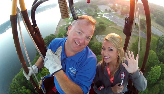 Hot Air Balloon Ride Scott Lorenz &amp; Ashley Baracy WDIV-TV